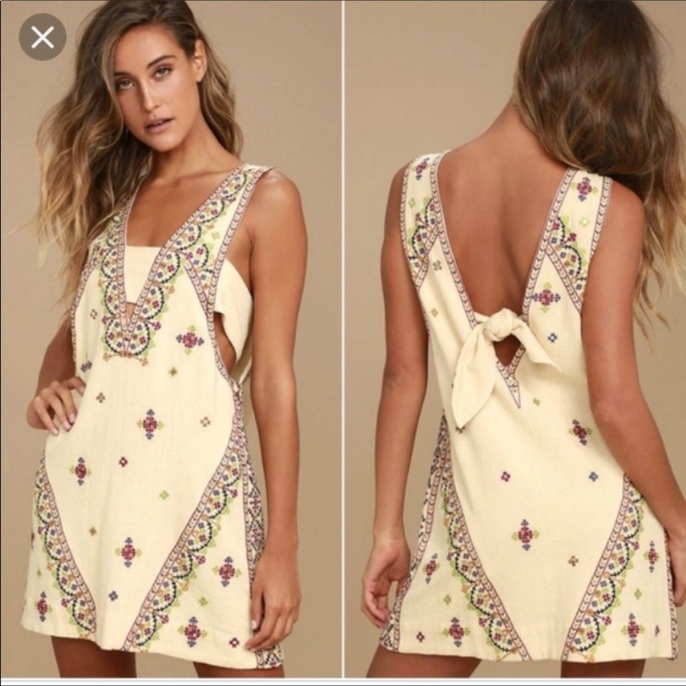NWT Free People Never Been Embroidered boho dress